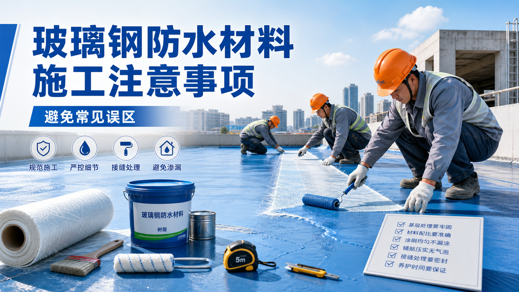 玻璃钢防水材料施工注意事项，避免常见误区 攀枝花 版